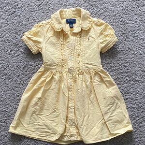 Polo Ralph Lauren Light Yellow Ruffled Dress